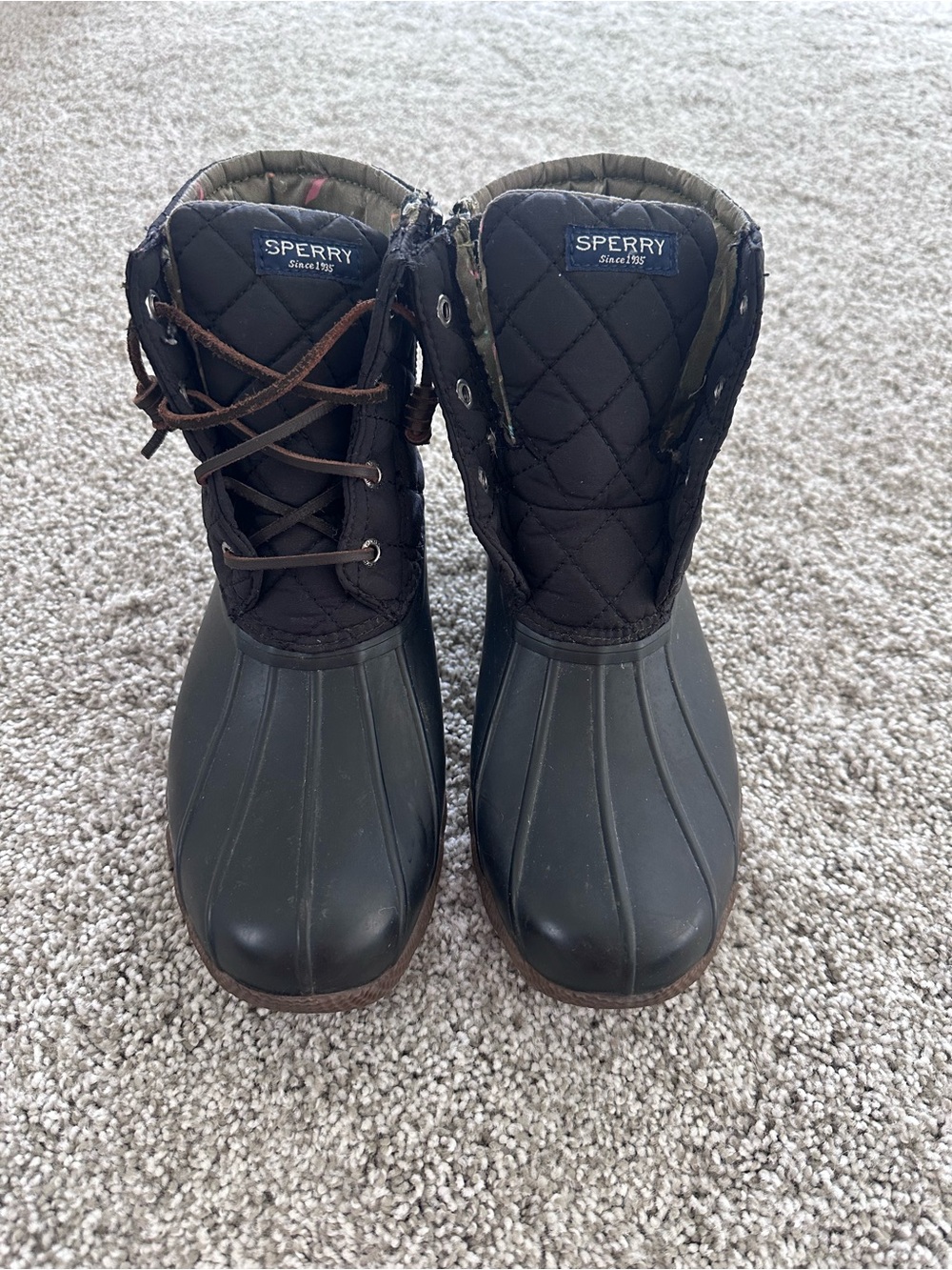 Sperry Black Duck Boots | Women’s Size 8.5 | Waterproof Rain Boots